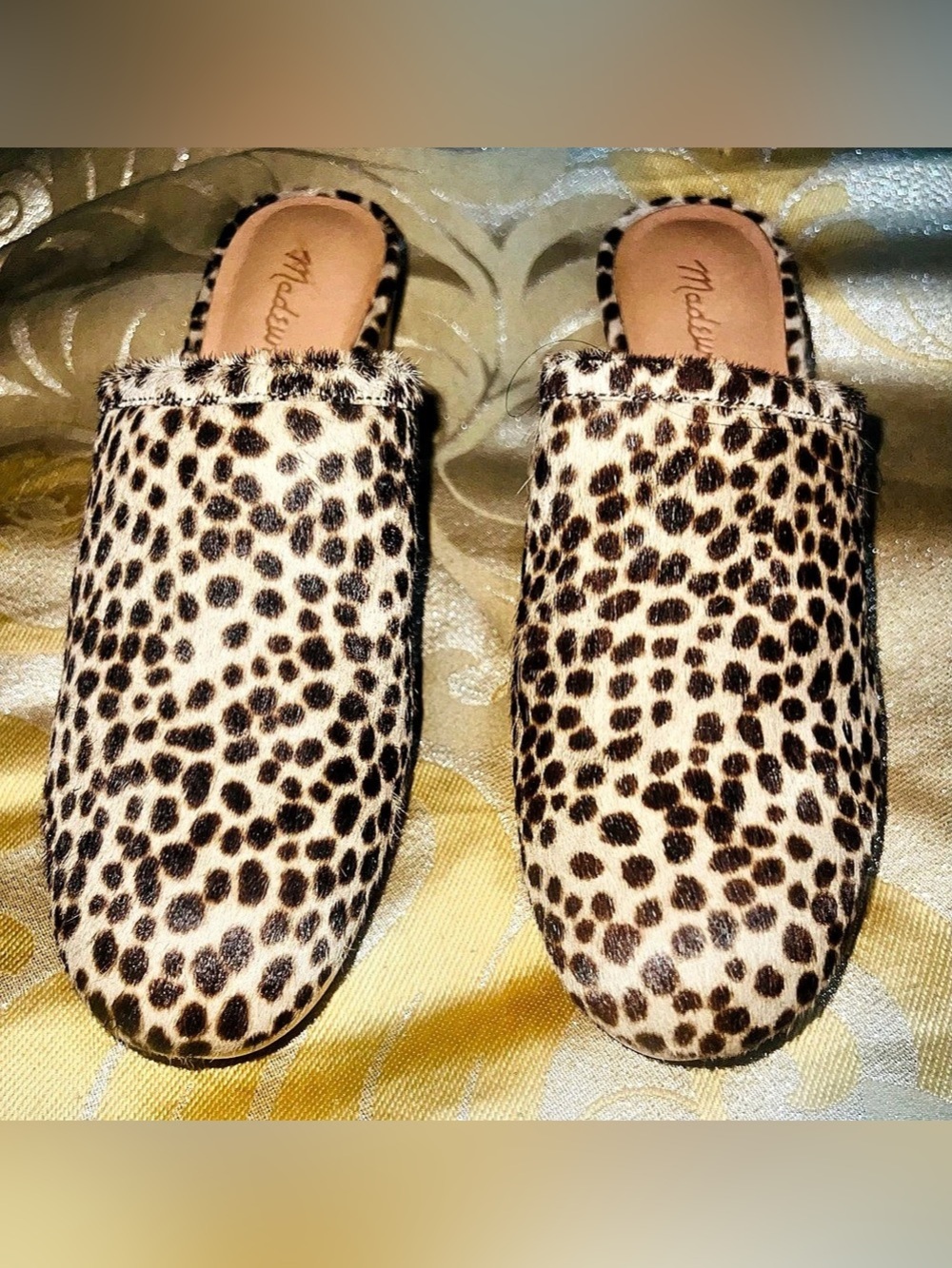 Madewell The Ruby Clog in Dotted Calf Hair Leopard Mule 7.5